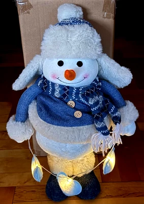 Schneemann mit Beleuchtung Weihnachtsdekoration Höhenverstellbar 50-88cm TOP - Bild 1 von 4