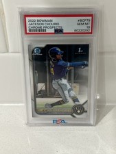 Bowman 2022 Chrome Prospects Jackson Chourio 1st Bowman RC #BCP79 PSA 10
