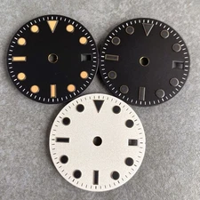 29MM GMT Black White Watch Dial For MOD Dial NH34A NH34 Date Parts Accessories
