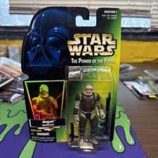 Star Wars Kenner Power Of The Force Dengar Bounty Hunter Green Card 3.75  NEW