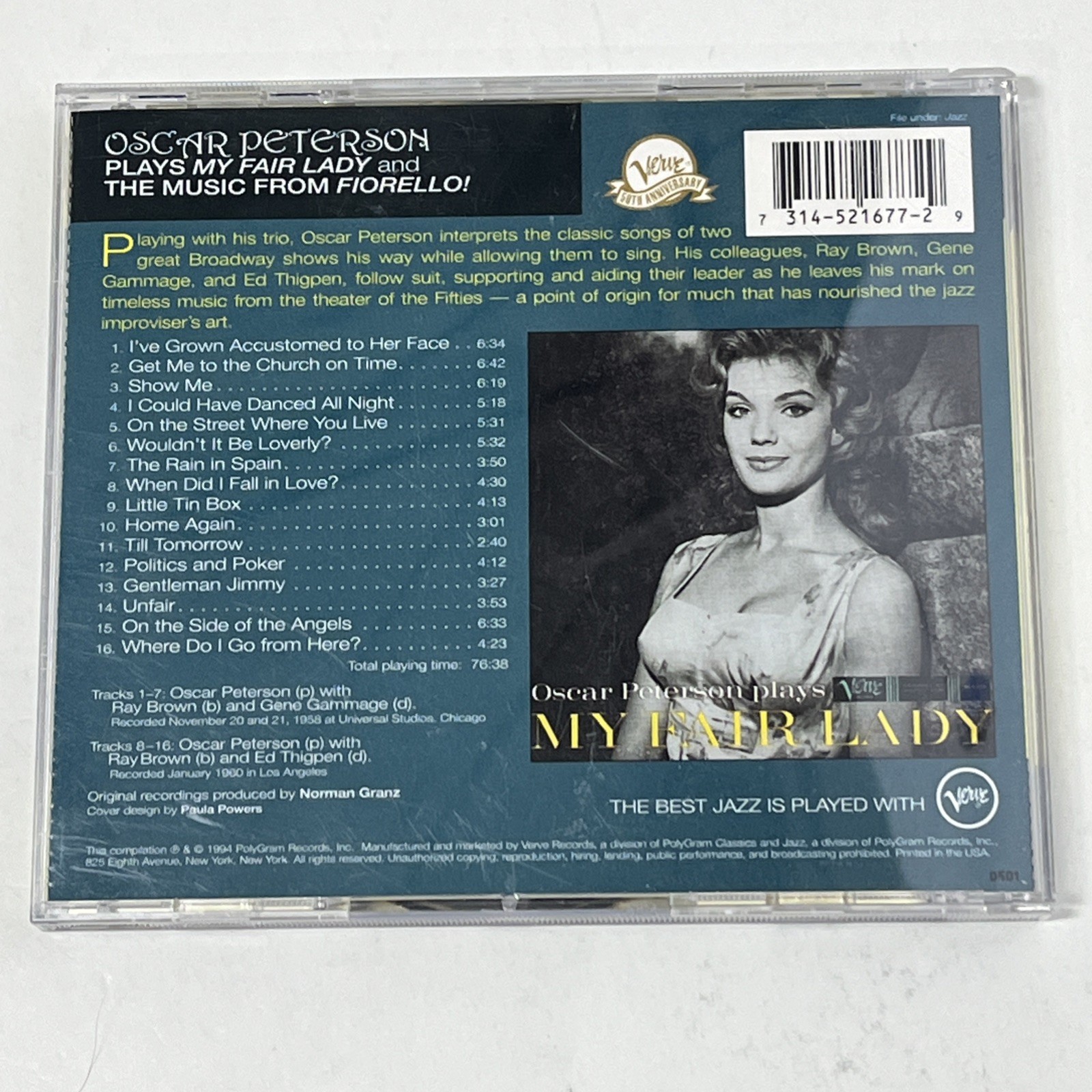 Oscar Peterson - Broadway * In Paris * Side by Side * Compact Jazz CD Bundle VG+