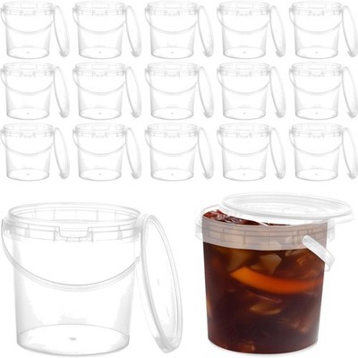 Plastikeimer mit Deckel, 1L, Luftdicht, PP Wiederverwendbare Plastikbehälter,...