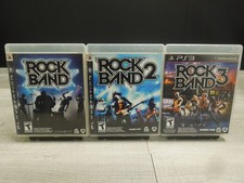 Rock Band 1, 2 & 3 Bundle Sony Playstation 3 PS3 CIB Complete Video Game