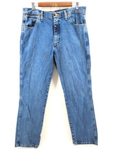 Wrangler 936RST Mens 36x32 Blue Slim Straight Jeans Cowboy Cut