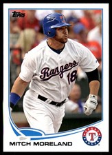 Mitch Moreland 2013 Topps #18 Texas Rangers MLB READ FREE SHIPPING AutographDen