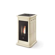Stufa pellet Idro Eva Calòr VENERE 13kW ad aria ventilata rivestita in maiolica