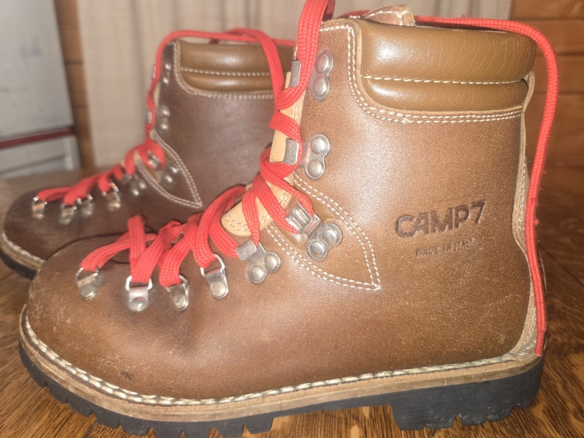 Gronell Camp 7 Italy Leather 75mm Mountaineering Hiking Boots Vibram Mens 9 Gronell Traditional Hiking Boot - Etsy main image 4