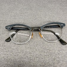 Vintage Glasses 12K Gold Filled Cat Eye Gray Uppers Silver Tone READ