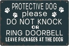 Tin Metal Sign Please Do Not Knock Or Ring Doorbell Aluminum Sign 8x12