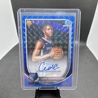 Topps 2025-26 Chrome Rookie Autographs Cedric Coward Auto Blue /150 Grizzlies