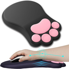 Ergonomic Mouse Pad with Wrist Rest,Cute Cat Paw Mousepad Wrist Support,Comforta