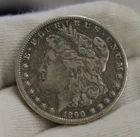 1890 CC US Morgan Silver Dollar $1 VF+ Details (Cleaned, Retoned)
