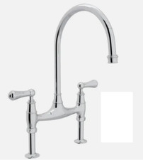 Perrin Rowe Georgian Era Bridge U.4719L-APC-2 Kitchen Faucet Polished Chrome NEW