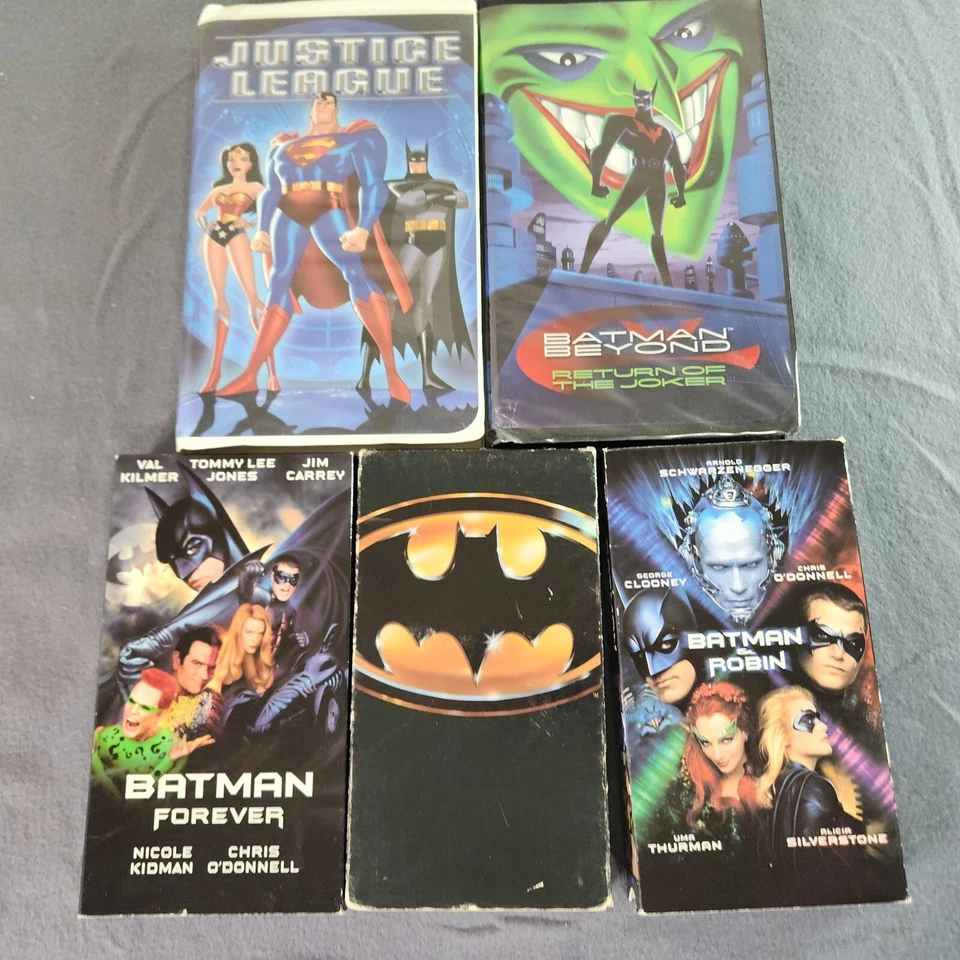 lot of 5 Batman VHS movies Batman forever, Batman & Robin, Batman, Justice leag - Image 3 of 3