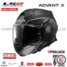 Casco Helmet Modulare Apribile P/J LS2 FF901 Advant X Metryk Grigio Titanio 5...