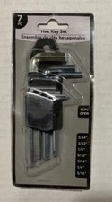 7 Pcs Standard Hex Key Set Allen Wrenches Hand Tools Greenbrier New Unopened