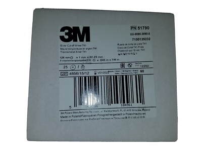 3M Trennscheibe silver line T41,25 Stück, 51790, 125mm x 1mm x 22,23mm