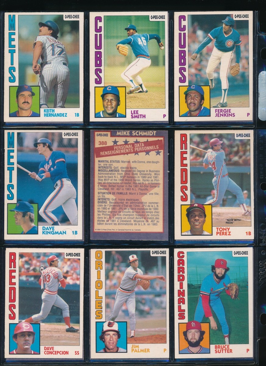 Lot (17) 1984 O-Pee-Chee #388 343 380 176 391 120 31 385 220 172