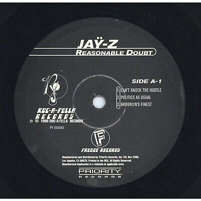 JAY-Z Reasonable Doubt Vinyl Record US Original Edition 2LP USA 