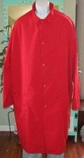 Unisex Butcher Coat Snaps 3 pocket  side Vents 45" Length Size 5X Red