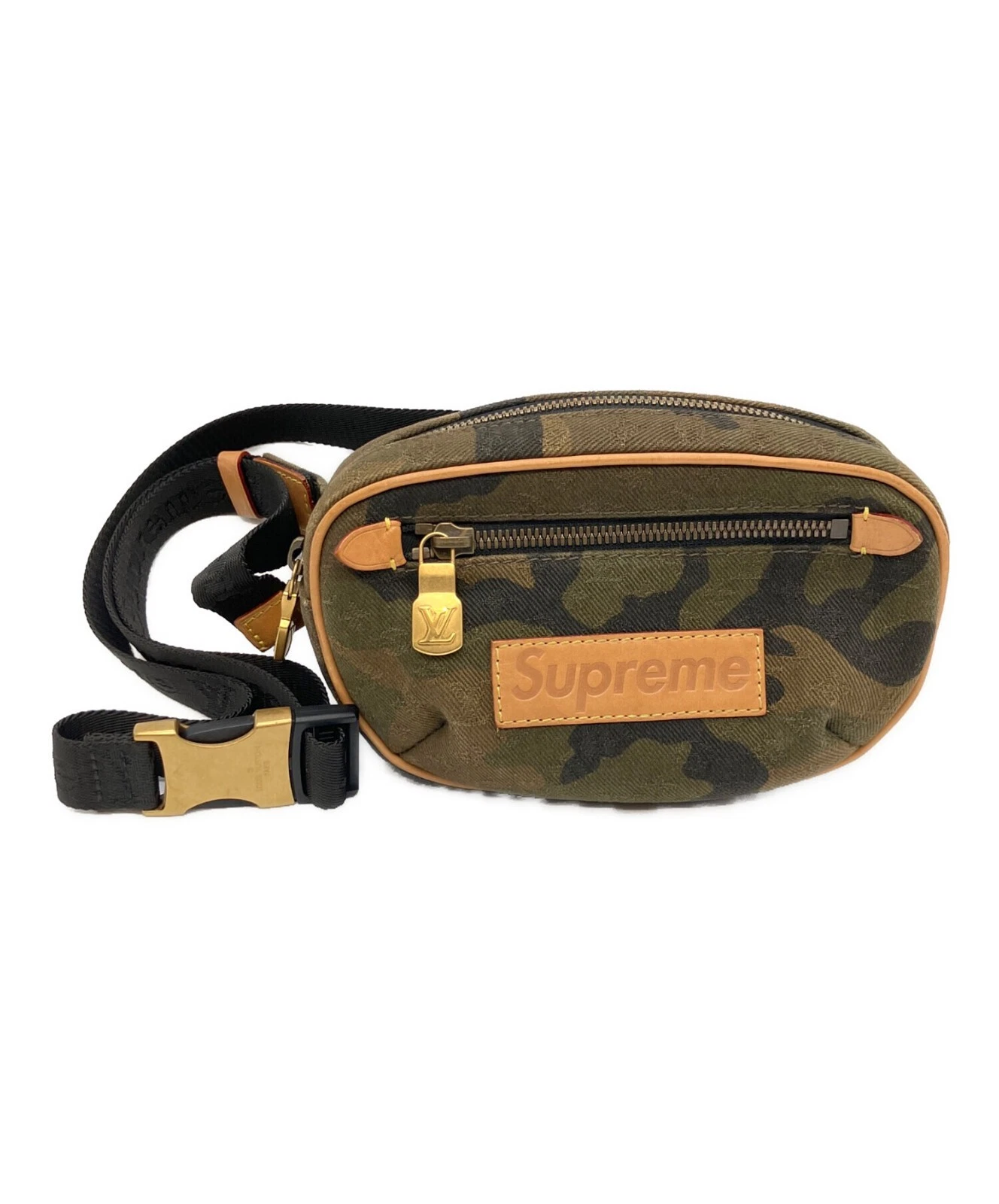 Sac Louis Vuitton monogramme camouflage PM Supreme Bum M44202 AW17 Kim Jones