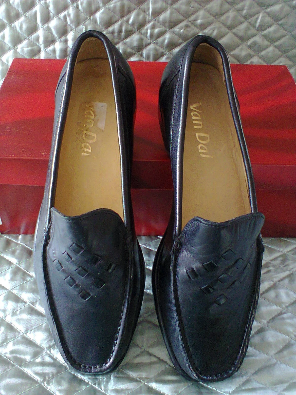 VANS Van Dal – Raynham – Mocassino piatti neri in pelle italiana – Taglia UK 3C