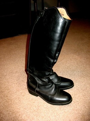 leather riding boots narrow calf