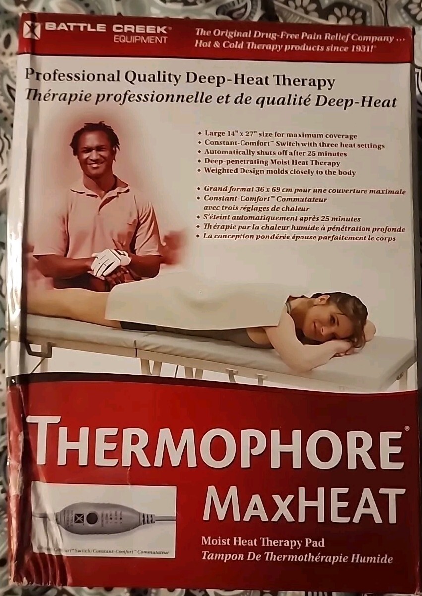 Battle Creek Thermophore MaxHeat Heating Pad 14 x 27 inches XL Size