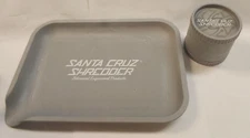 Santa Cruz Shredder 4PC Hemp Grinder 100% NATURAL HEMP & ROLLING TRAY - GRAY