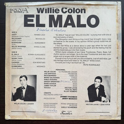 Willie Colon* – El Malo ULTRA RARE PRESS DISCOS FUENTES COLOMBIA