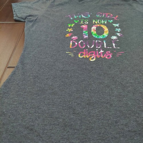 Port And Company "This Girl Is Now 10 Double Digit" T-shirt - Size M - Picture 5 of 9