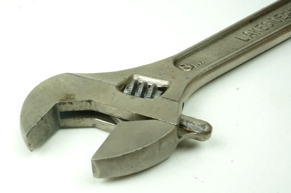 Llave ajustable Lakeside 8" -84-4700 EE. UU. Vintage Foto 3 de 4