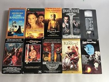 VHS 10 Lot Renaissance Style Highlander, Conan, Lady Hawke, Excalibur, Kundun,
