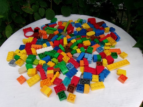 Lot De Briques Duplo LEGO – Jaune, Rouge, Vert, Bleu, Orange – Occasion