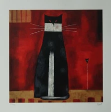 "Devil Cat" Limited Edition Giclee - Hand Signed by Dani Bergson - Rare