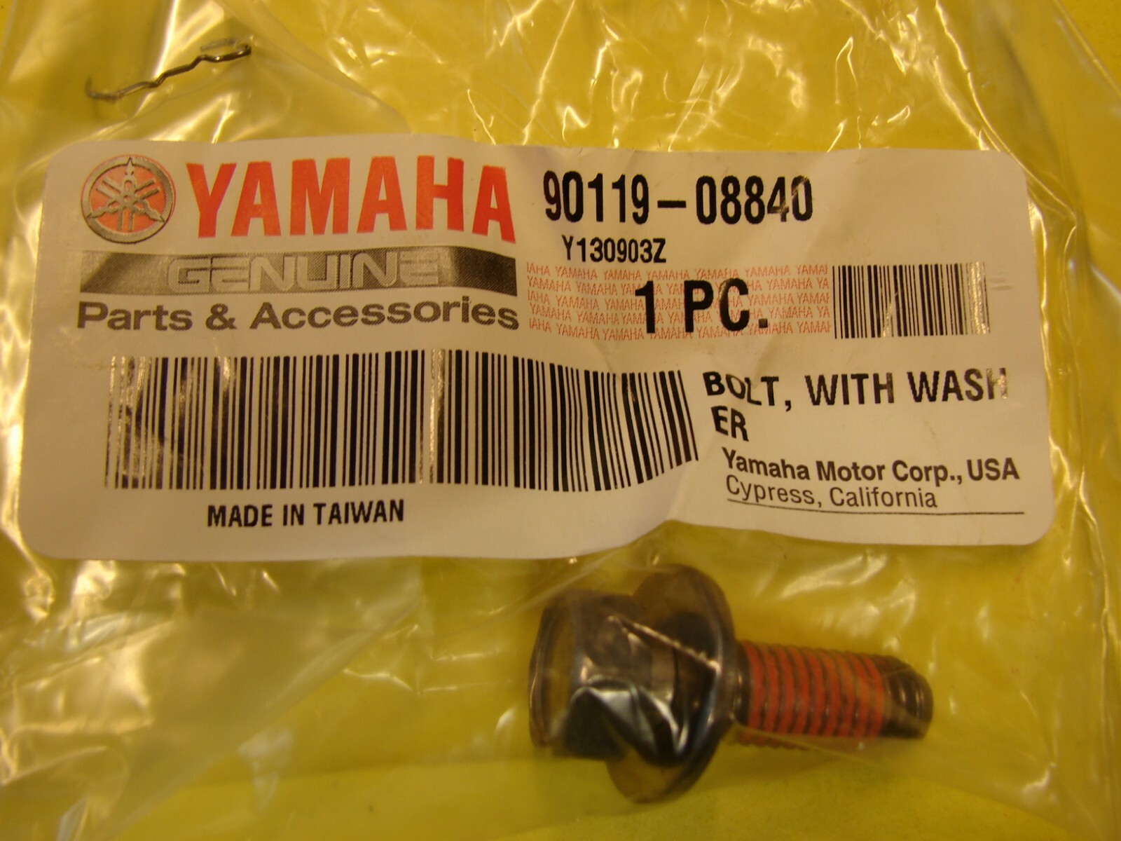 Yamaha Bolt with Washer 90119-08840-00