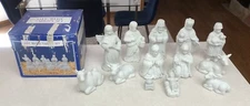 Vintage Primark 13 Piece Nativity Set Complete 8” Original Box Ceramic Excellent