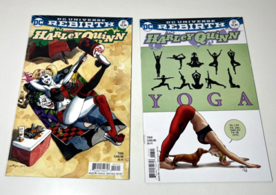 DC Rebirth: HARLEY QUIN #27 Variant Covers Swimsuit Beach & Yoga  (2 Comic Lot)