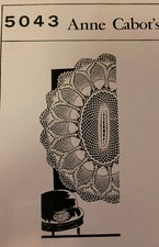 5043 Vintage AC OVAL PINEAPPLE DOILY Pattern to Crochet Reproduction 