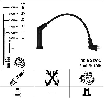 6299 NGK Ignition Cable Kit for HYUNDAI,KIA