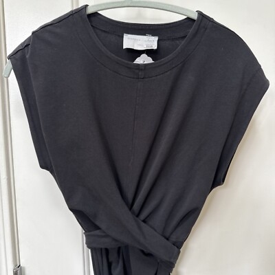 knee length dresses for ladies Fei Tie-Front Organic Cotton Dress Olive / Regular / XL main image 1