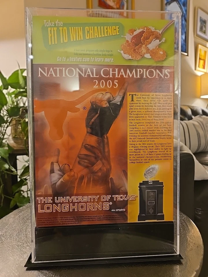 Texas Longhorns 2005 Mack Brown Signed National Champions Wheeties Box Autograph - Image 4 of 4