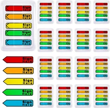 2000 Pcs/ 20 Packs Sign Here Sign Date Tabs Sign Here Sign Date Sign Stickers 5 