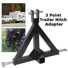 3 Point Linkage Tow Hitch 2" Tractor Mounted Towing Triangle Frame Compact Cat 1