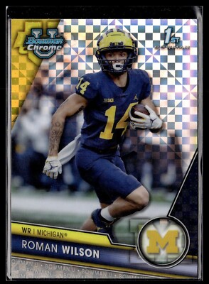 2023 Bowman University Chrome X-Fractor #169 - Roman Wilson 3