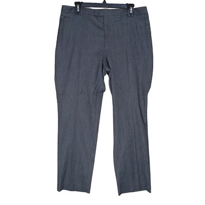 Ted Baker London Pants Mens 34R Gray Interview Sheen Classy Dressy Career EUC