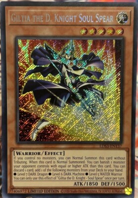 Yugioh Giltia The D Knight Soul Spear Secret Rare Limited edition NM