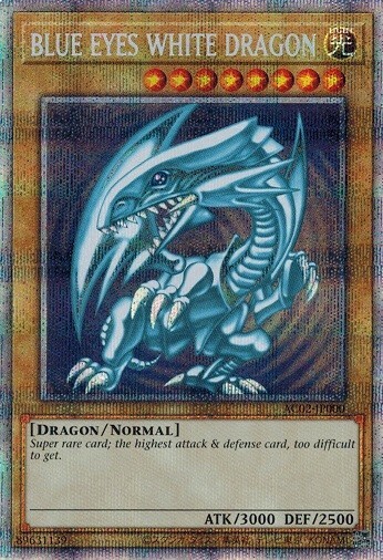 Blue-Eyes White Dragon AC02-JP000 Prismatic Secret Rare Yugioh