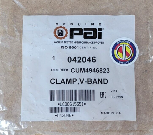 Turbo Exhaust V-Band Clamp for Cummins. PAI P/N 042046 Ref. # 4946823 - Picture 2 of 13