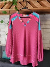 Southern Stitch Pink Knitted Top SizeM